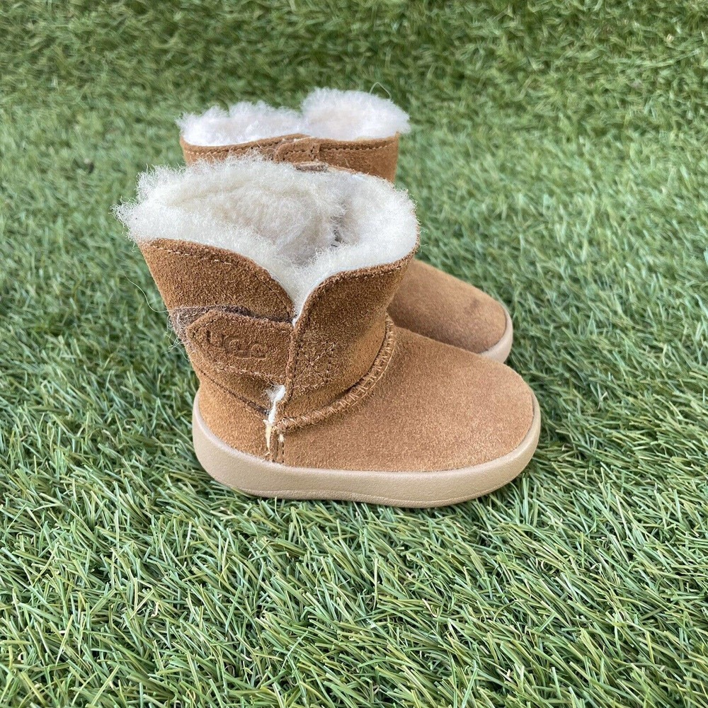 UGG Baby uggs Keelan Booties Chestnut Brown Suede Infant Shoes Size 0-6 Months